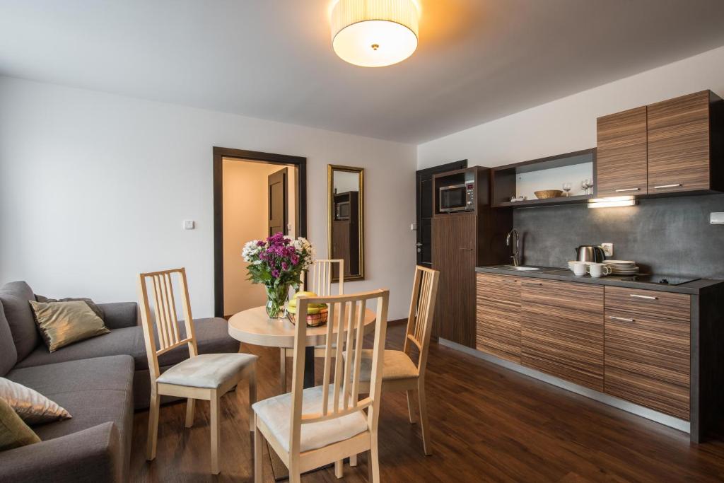 Kuchyň nebo kuchyňský kout v ubytování Apartmány 294
