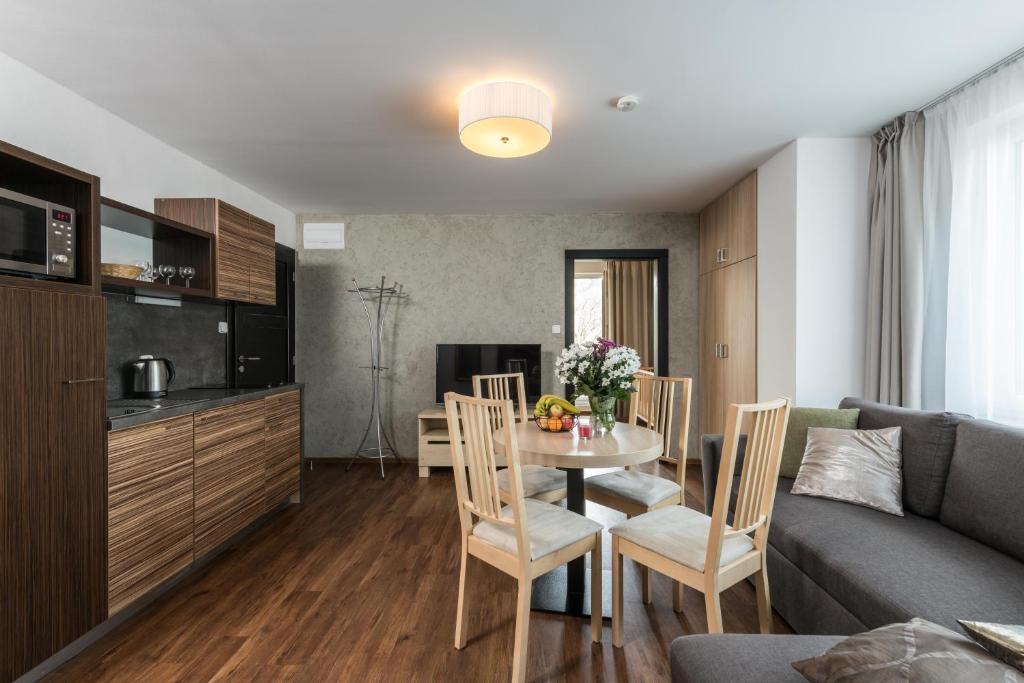 Kuchyň nebo kuchyňský kout v ubytování Apartmány 294