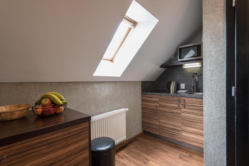 Kuchyň nebo kuchyňský kout v ubytování Apartmány 294