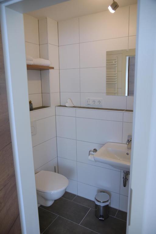 Koupelna v ubytování Boardinghouse Jungwirth-Wohnzeit