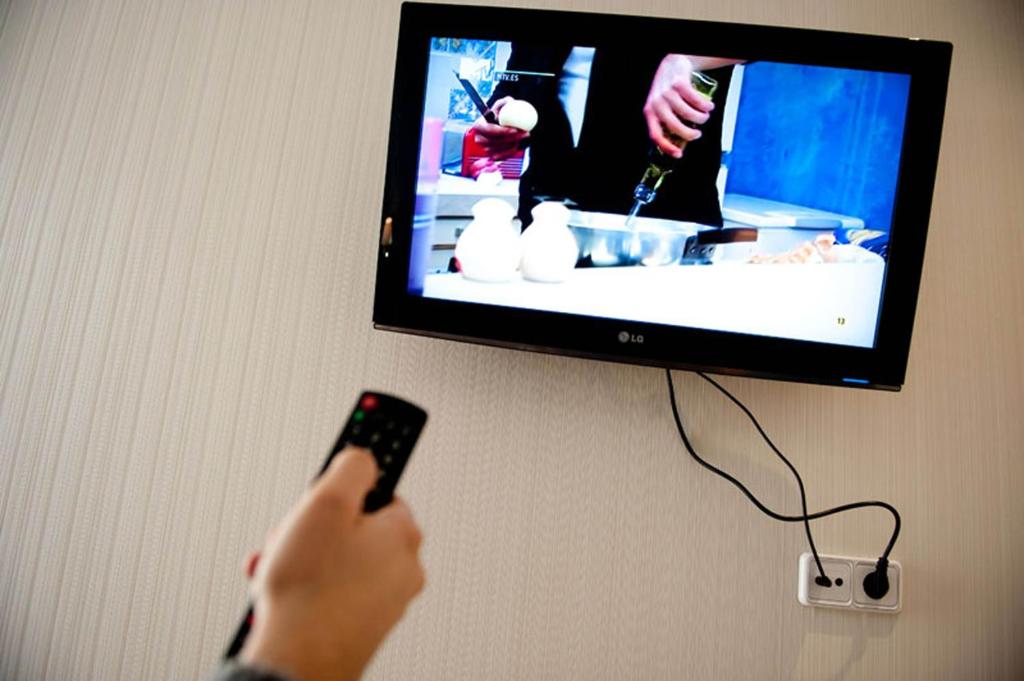 TV a/nebo společenská místnost v ubytování Hostal Bcn 46