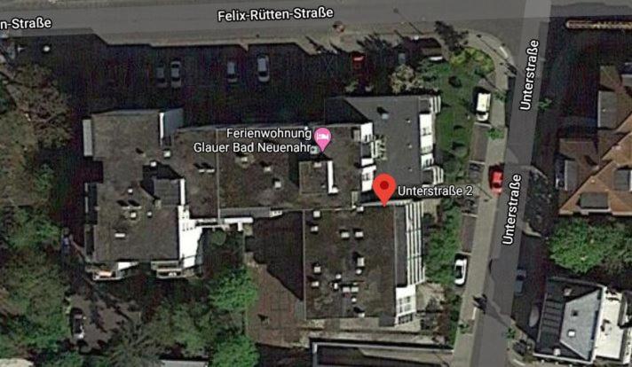 a map of a building with a red circle on it at Ferienwohnung Unterstraße in Bad Neuenahr-Ahrweiler