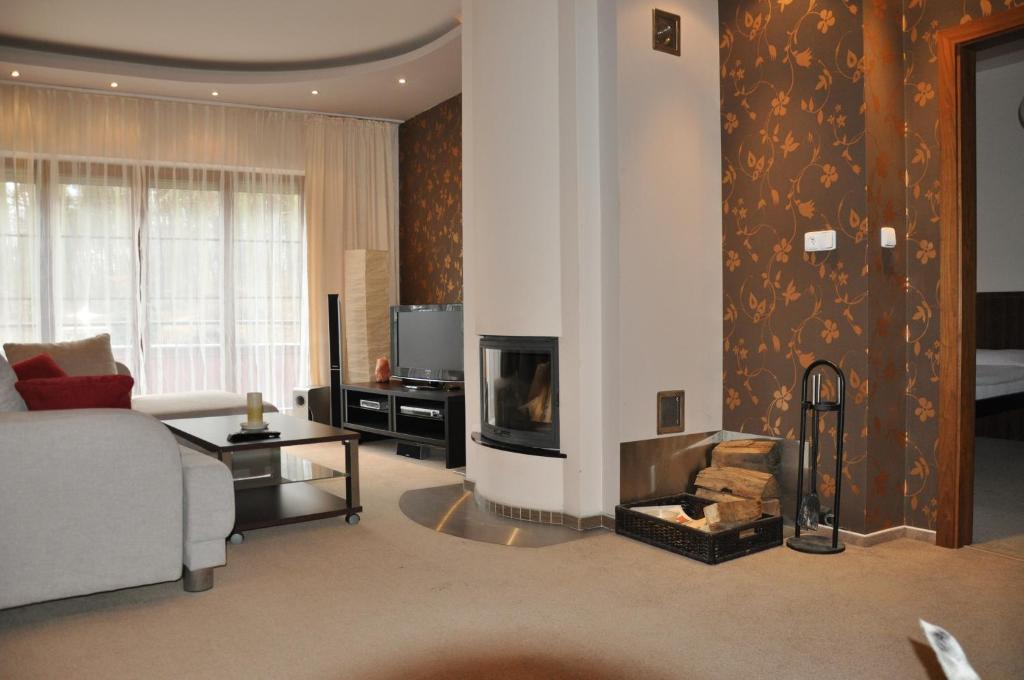 Posezení v ubytování Apartmán Bílá Hora - Roudná