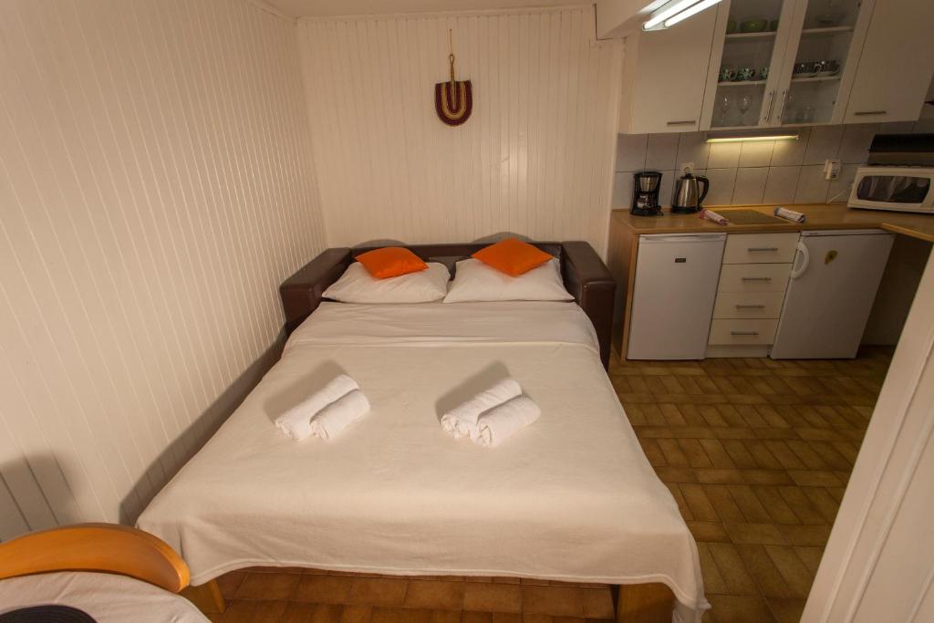 Kuchyň nebo kuchyňský kout v ubytování Studio Apartment Nihar