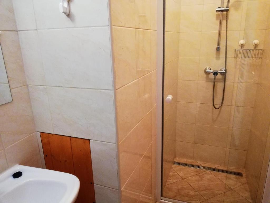 Kúpeľňa v ubytovaní Lótuszvirág Vendégház