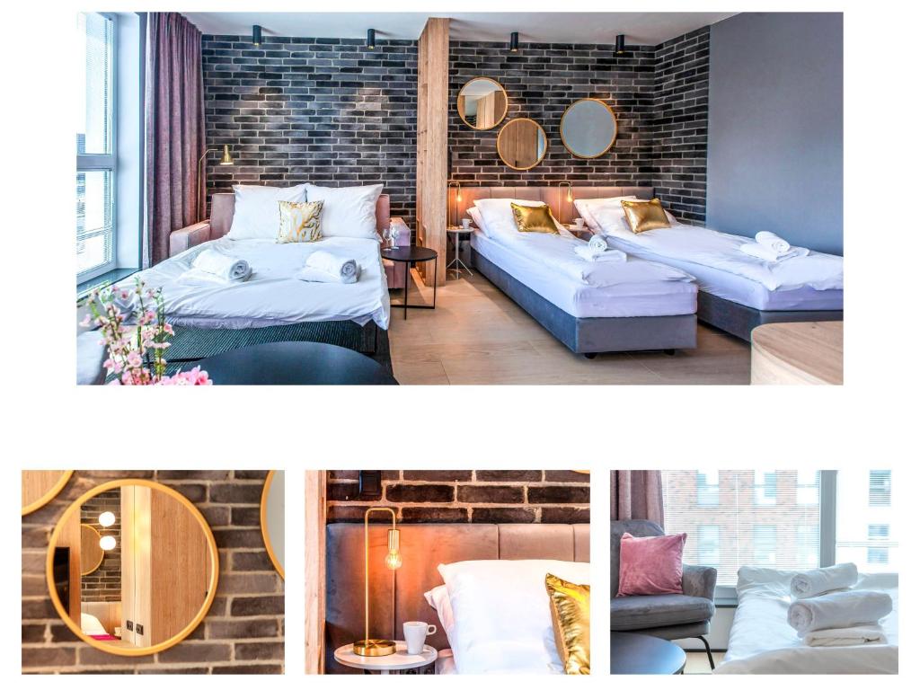 Posteľ alebo postele v izbe v ubytovaní Megi & Greg Apartments