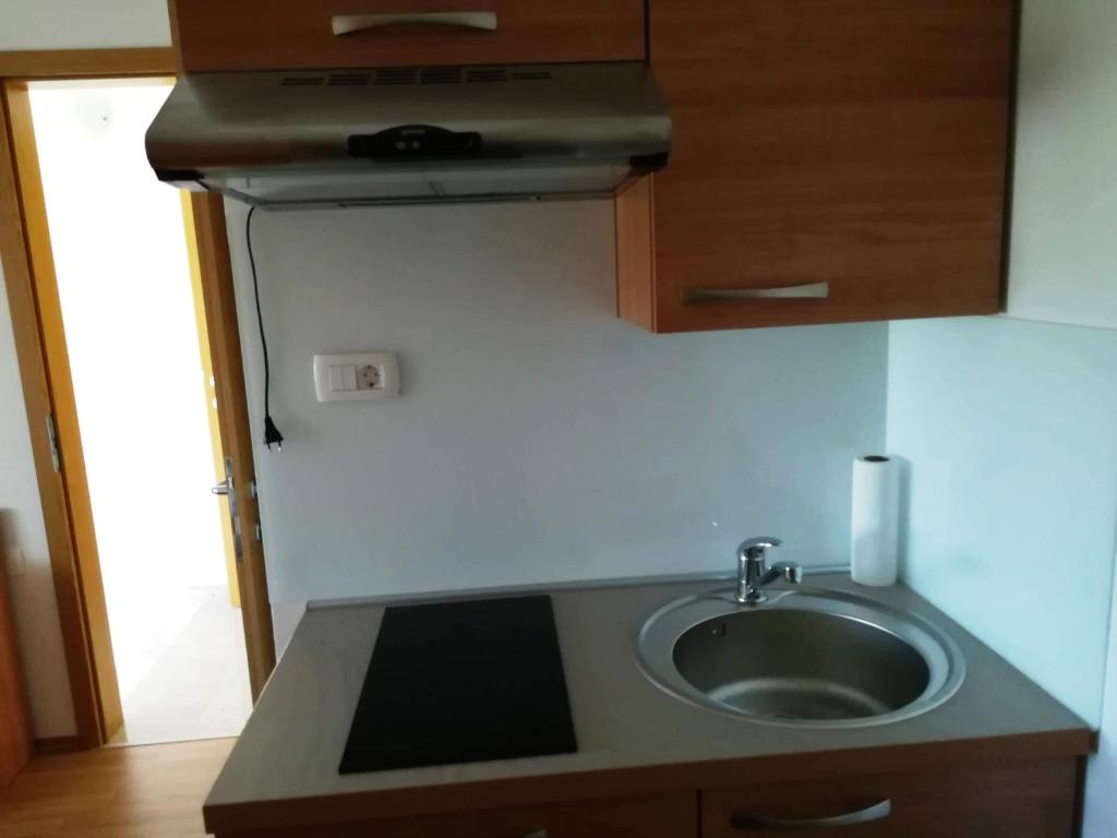 Kuchyň nebo kuchyňský kout v ubytování Prenočišča Iris
