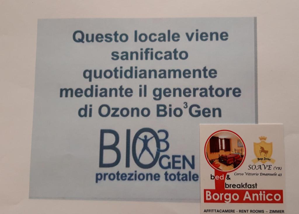 Certifikát, hodnocení, plakát nebo jiný dokument vystavený v ubytování BorgoAntico Affittacamere