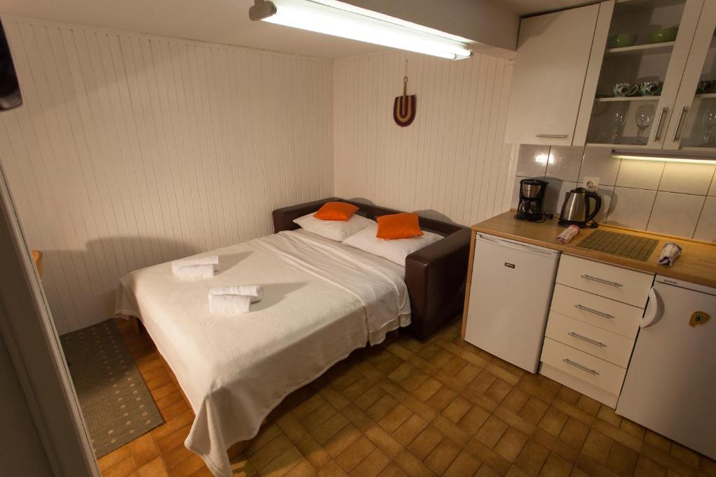Kuchyň nebo kuchyňský kout v ubytování Studio Apartment Nihar
