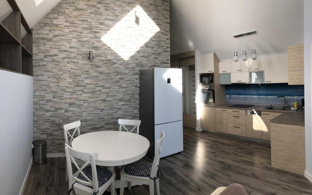 Kuchyň nebo kuchyňský kout v ubytování Amber Cliff