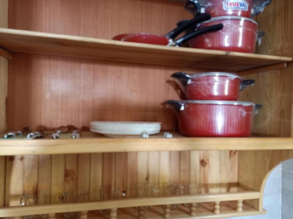 Kuchyň nebo kuchyňský kout v ubytování Badr Deluxe Apartments - Families Only