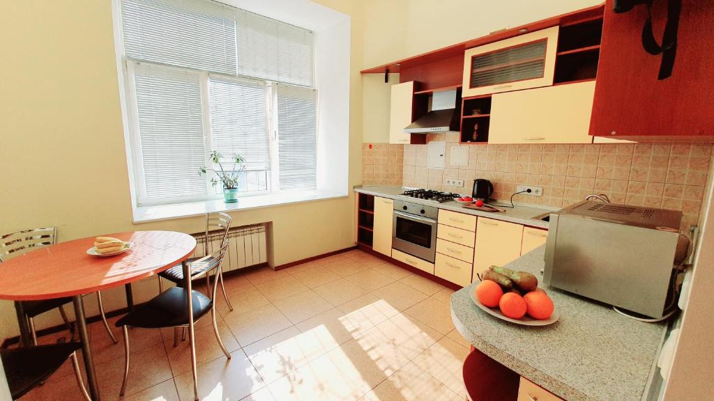 Kuchyň nebo kuchyňský kout v ubytování Real Home Apartments in Kiev Center