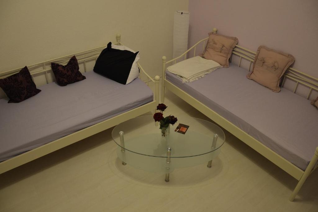 Postel nebo postele na pokoji v ubytování Apartment Hildesheim