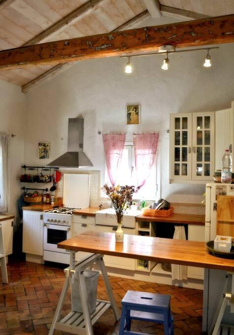 Kuchnia lub aneks kuchenny w obiekcie Corfu Town Garden Cottage
