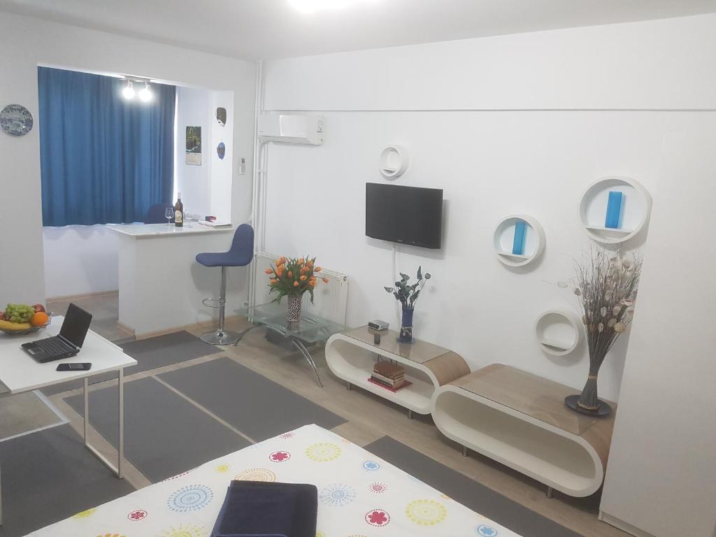 TV a/nebo společenská místnost v ubytování Calea Victoriei Residence