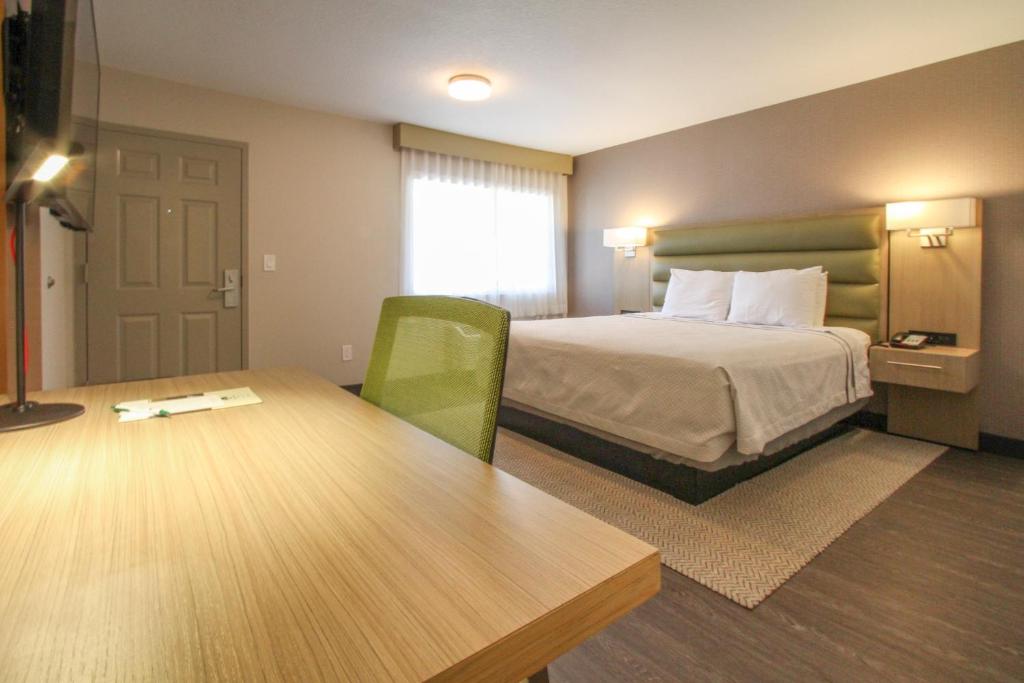 帕薩迪納的住宿－格林豪泰帕薩迪納酒店，酒店客房配有一张床和一张桌子