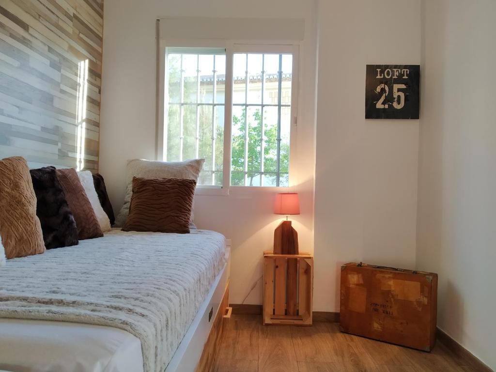 Postel nebo postele na pokoji v ubytování Alojamiento Rural Monte del Sol