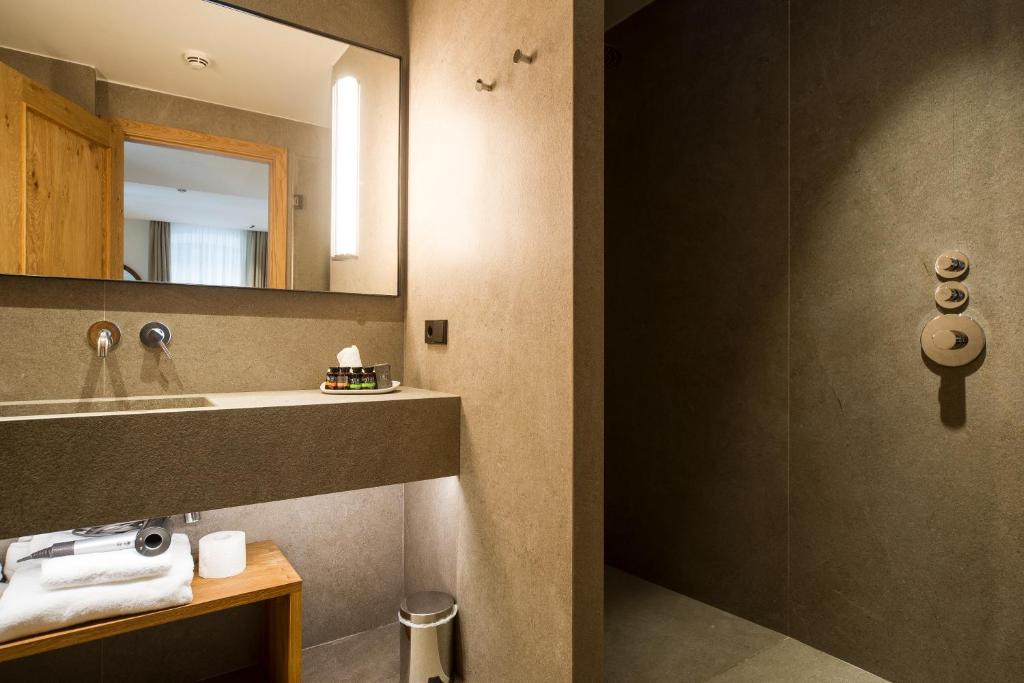 Koupelna v ubytování Hotel Arbaso