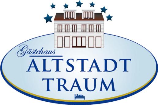 un logotipo para un australiano en el tranvía asociado en Gästehaus Altstadttraum, en Leer
