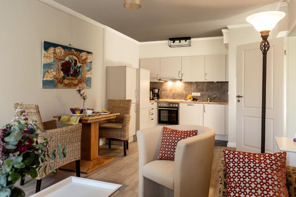 Kuchyň nebo kuchyňský kout v ubytování Landhaus Calluna