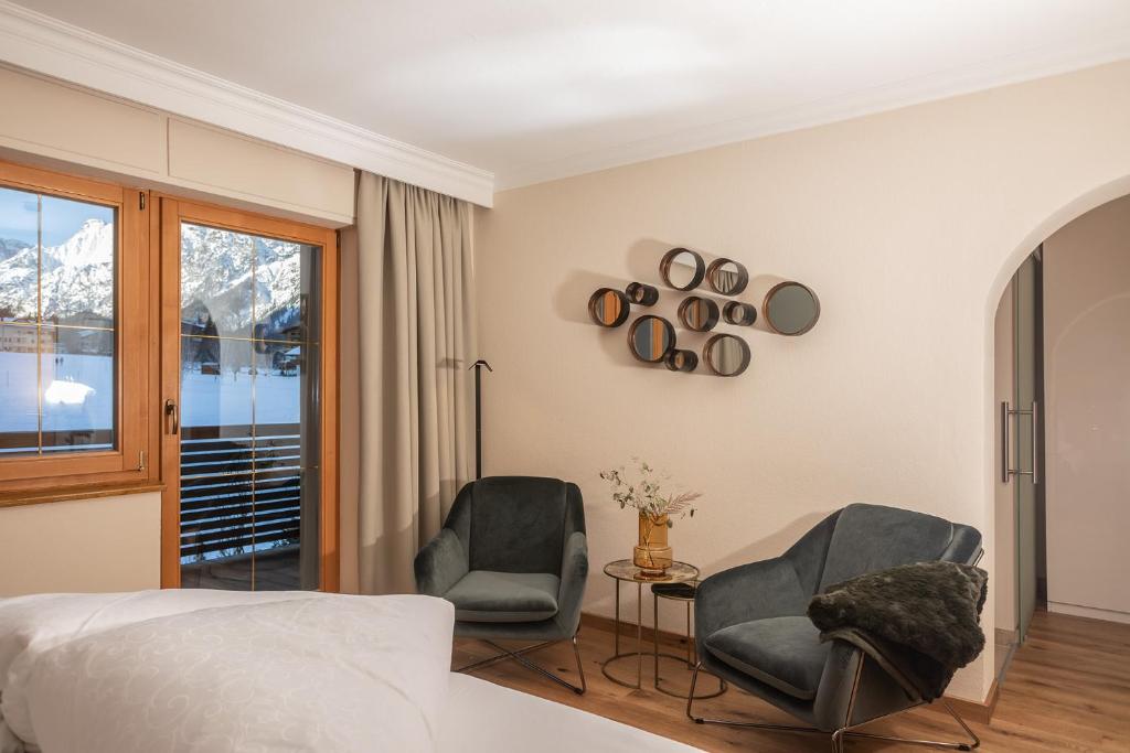 Χώρος καθιστικού στο Hotel Garni Berghof