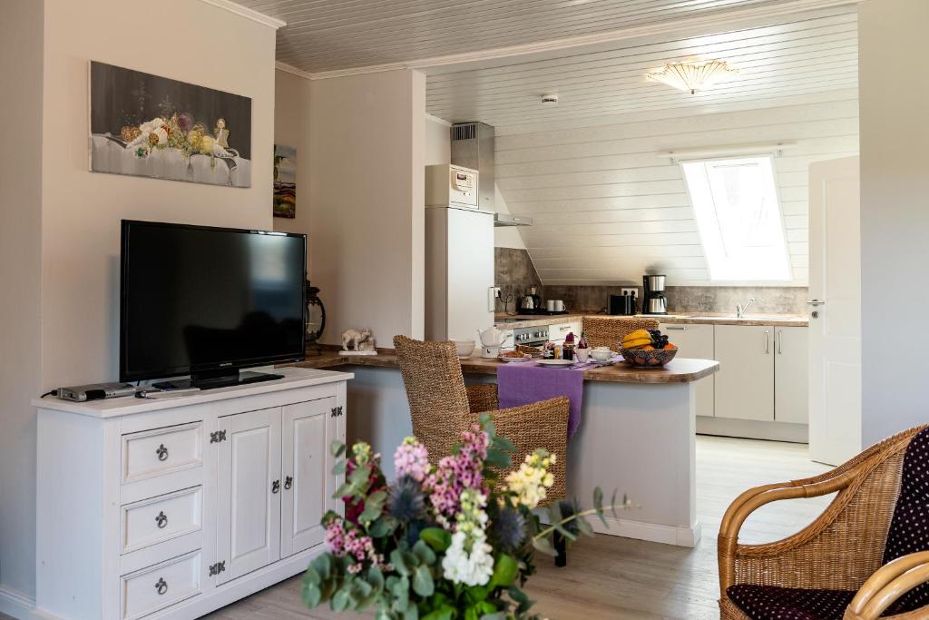 Kuchyň nebo kuchyňský kout v ubytování Landhaus Calluna