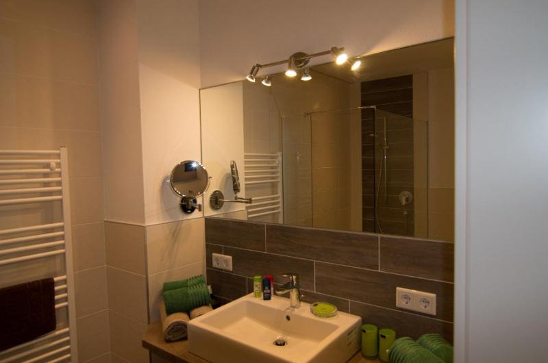 Kúpeľňa v ubytovaní Ferienwohnung bei der Steinbergbahn