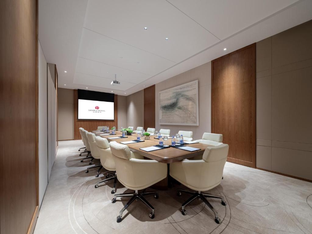 Posezení v ubytování Genpla Hotel Shenzhen Nanshan