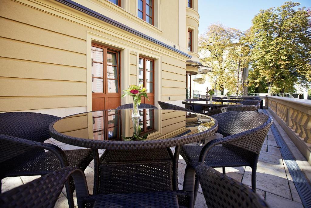 Balkón alebo terasa v ubytovaní Gold Hotel Budapest