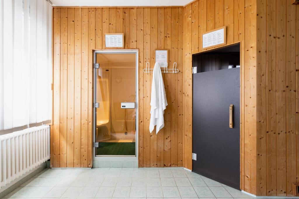 Koupelna v ubytování Hôtel Bellerive