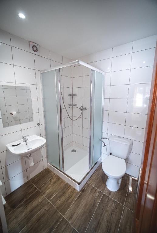 Koupelna v ubytování Hotel Večernice
