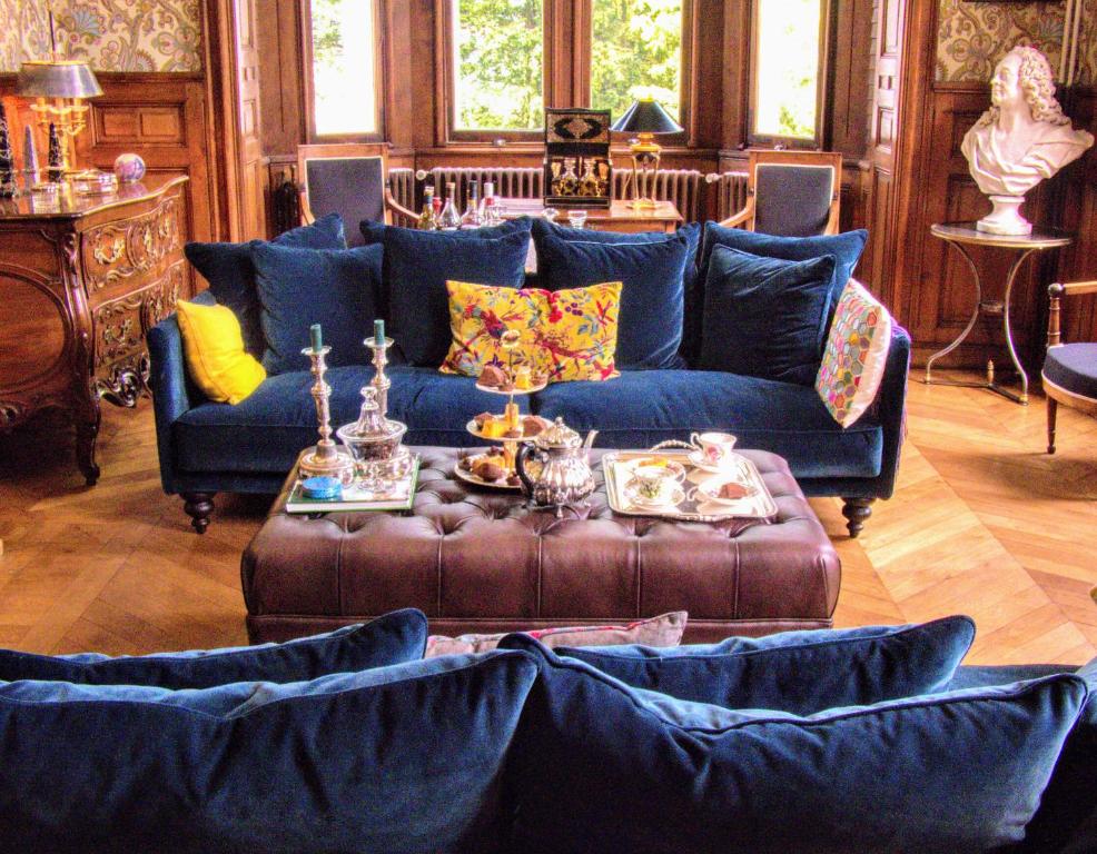 Χώρος καθιστικού στο Chateau de Hiéville