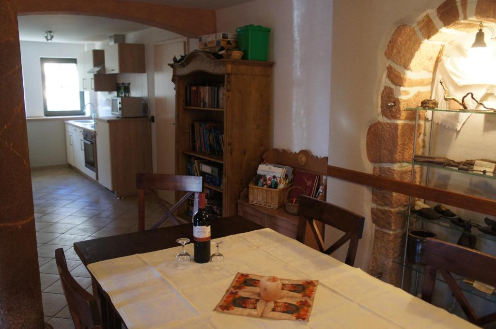 Kuchyň nebo kuchyňský kout v ubytování Ferienwohnung Hegemühle