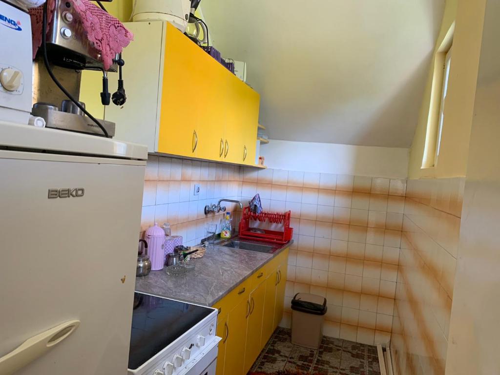Kuchyň nebo kuchyňský kout v ubytování Idila