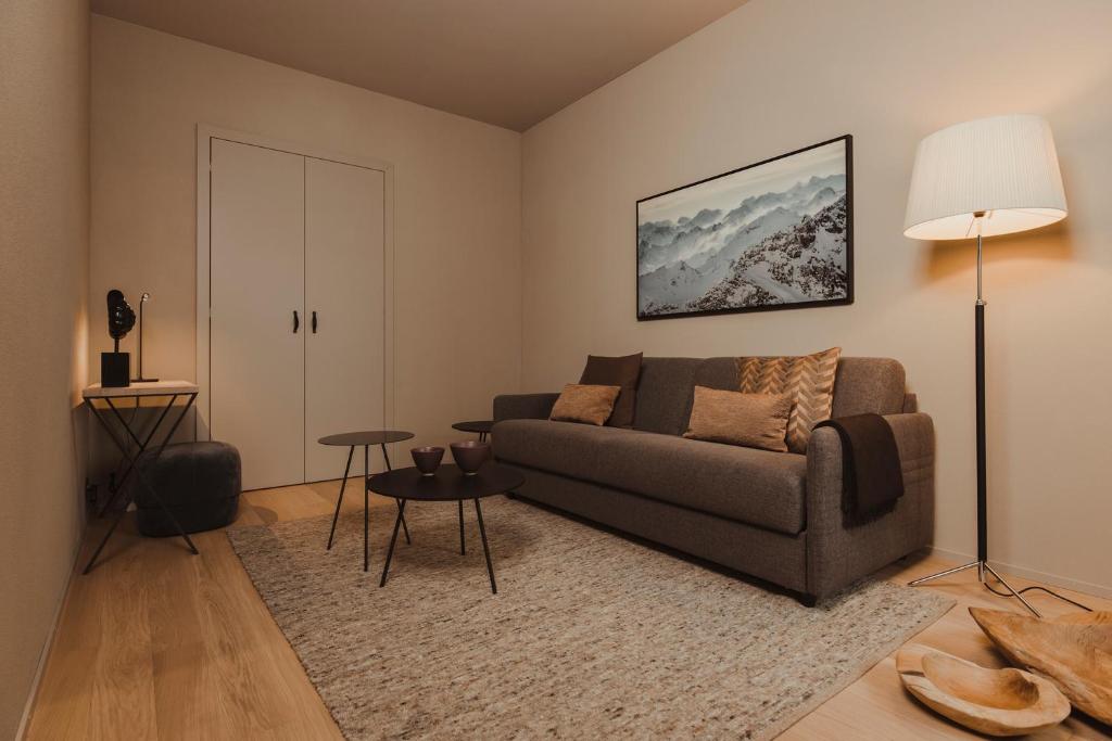 Posezení v ubytování Andermatt Alpine Apartments