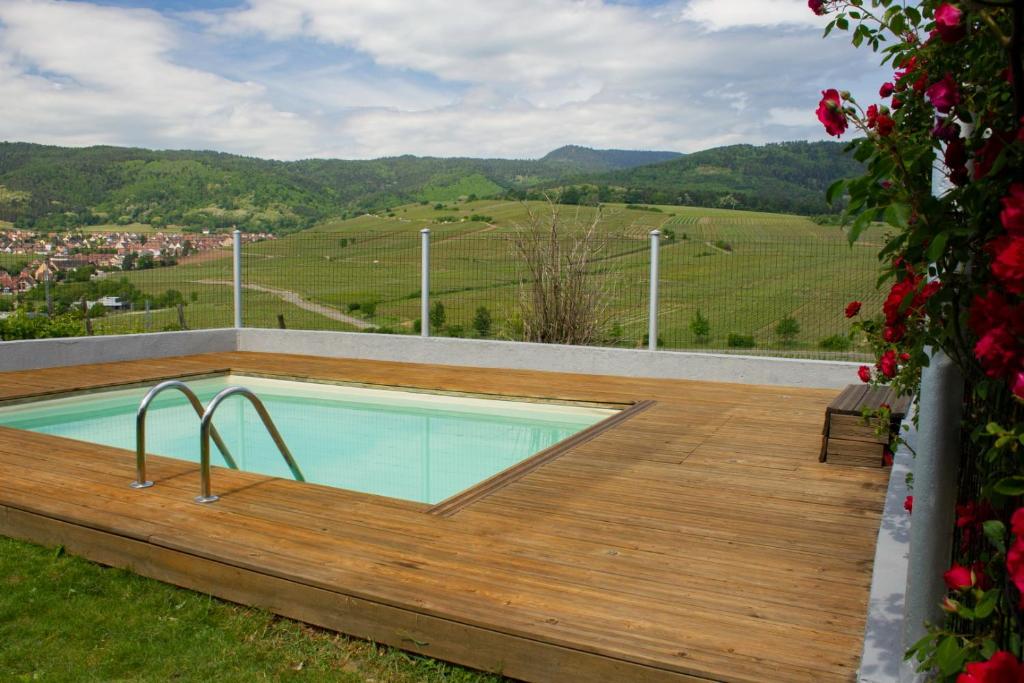 Bazén v ubytování Le Zell nebo v jeho okolí