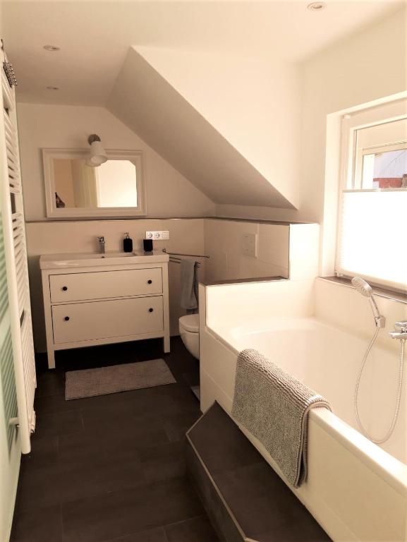 Postel nebo postele na pokoji v ubytování Ferienhaus "Villa am Eck"