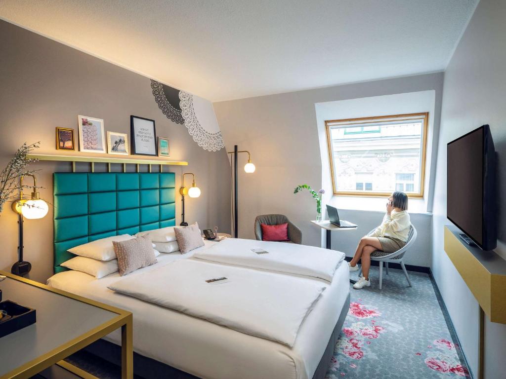 TV a/nebo společenská místnost v ubytování Mercure Wien Zentrum