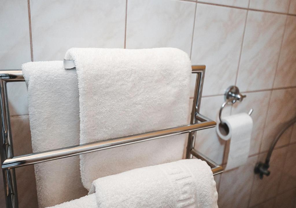 Koupelna v ubytování Penzion Pri Parku