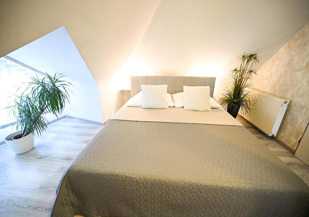 
Ein Bett oder Betten in einem Zimmer der Unterkunft Penzion Pri Parku
