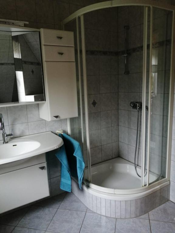 Koupelna v ubytování Ferienwohnung Wiek