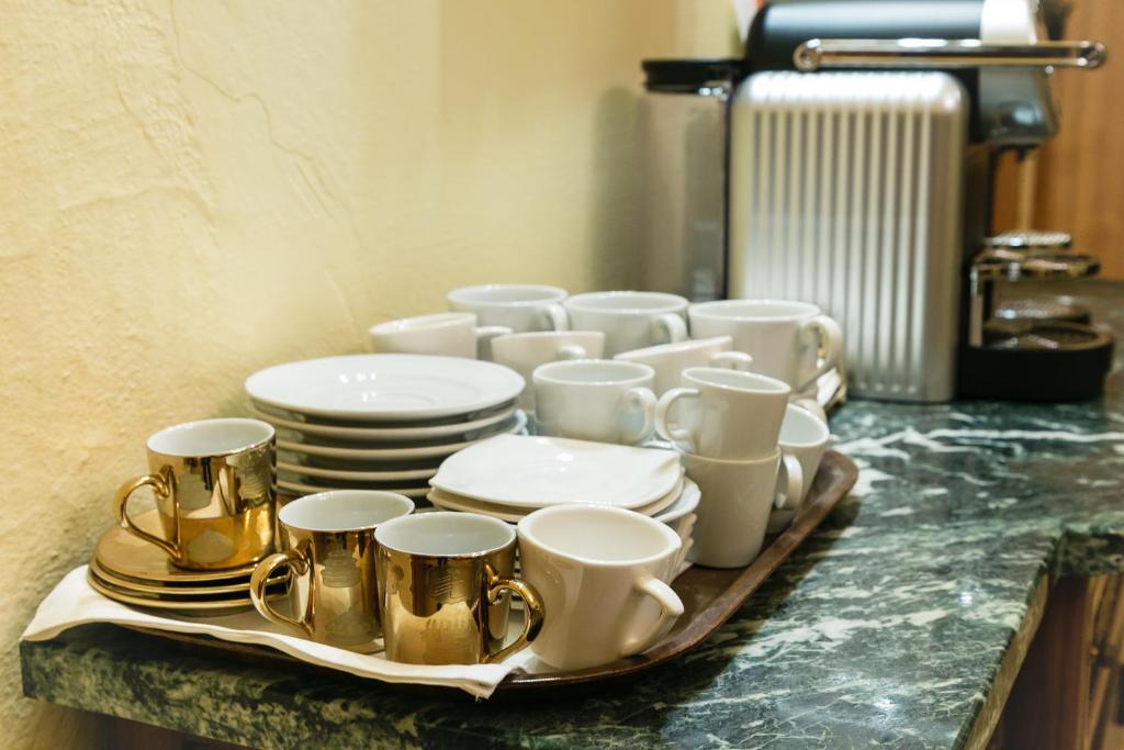 Príslušenstvo na prípravu kávy alebo čaju v ubytovaní Boutique Hotel Ur-Wachau