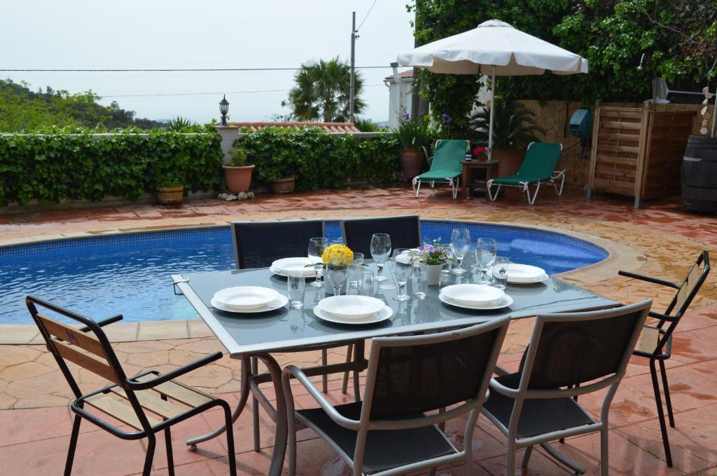 Bazén v ubytovaní Villa Brava 9 personas Lloret de mar alebo v jeho blízkosti