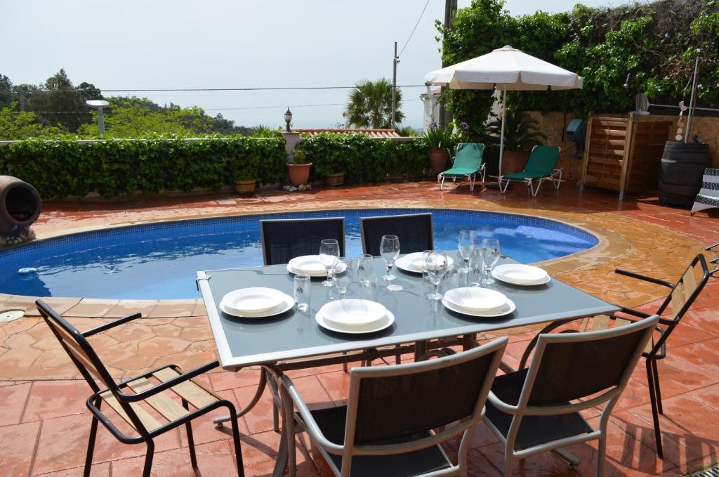Bazén v ubytovaní Villa Brava 9 personas Lloret de mar alebo v jeho blízkosti