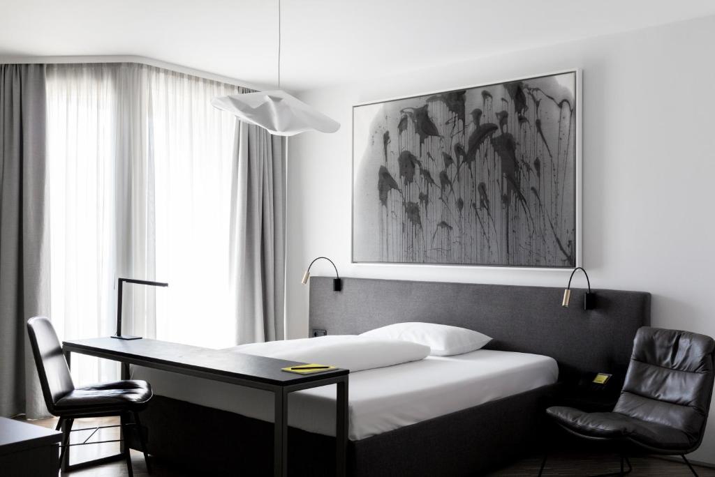 Voodi või voodid majutusasutuse Lendhotel toas