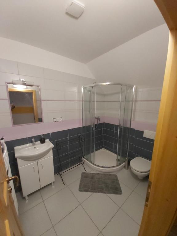 Koupelna v ubytování Ubytování pod rozhlednou