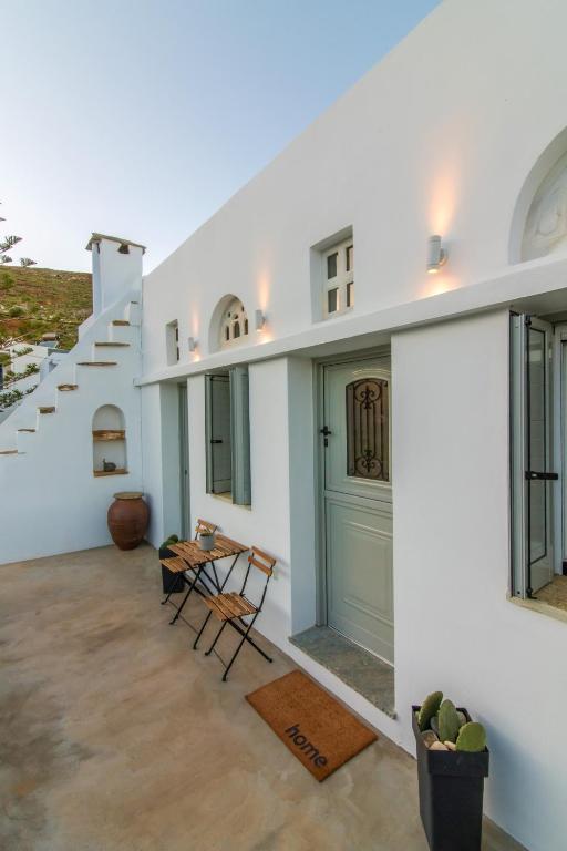 Balkón alebo terasa v ubytovaní Livadi house Tinos