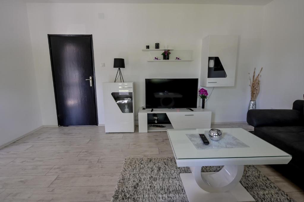 TV a/nebo společenská místnost v ubytování Apartman DORA