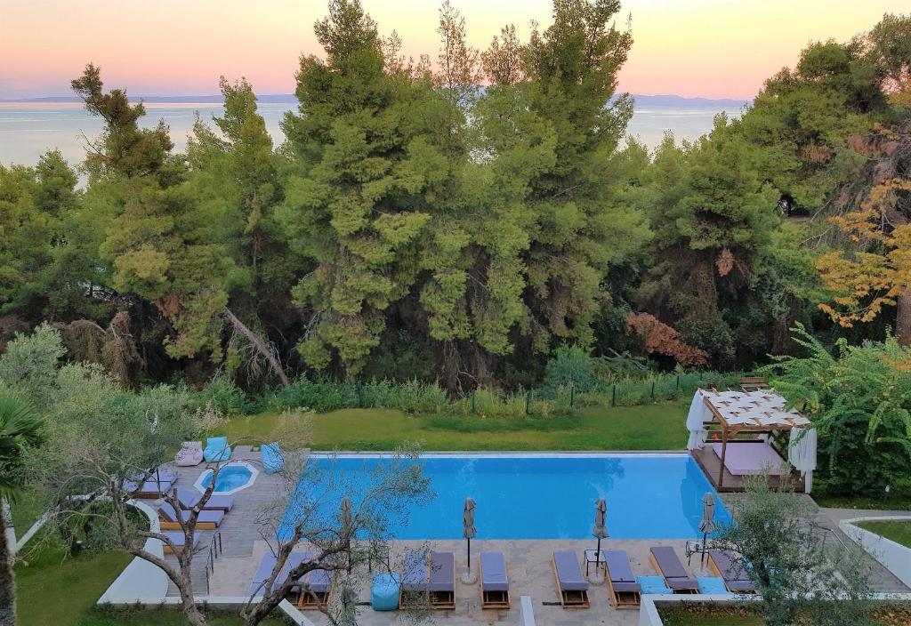 Bazén v ubytování Avatel Eco Lodge nebo v jeho okolí