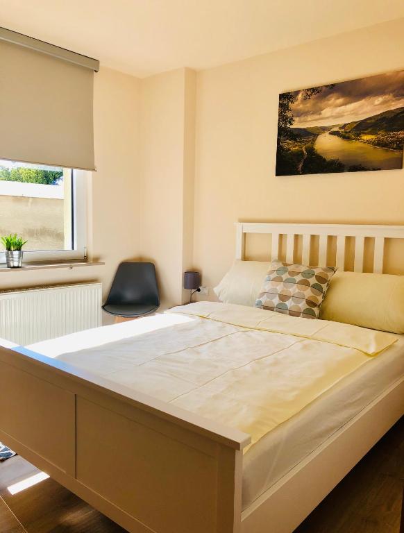 Postel nebo postele na pokoji v ubytování Gasthaus Stammbaum